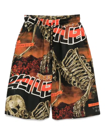 Lựu Đạn Graphic-print Shorts In Black