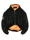 Lựu Đạn Hooded Bomber Jacket In Black