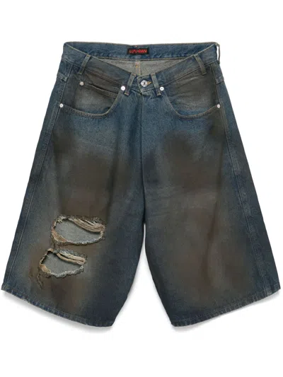 Lựu Đạn Kriss Kross Denim Shorts In Blue