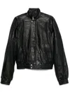 Lựu Đạn Leather Jacket In Schwarz