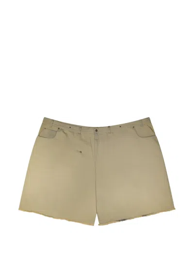 Lựu Đạn Maxi Raw-edge Shorts In Brown