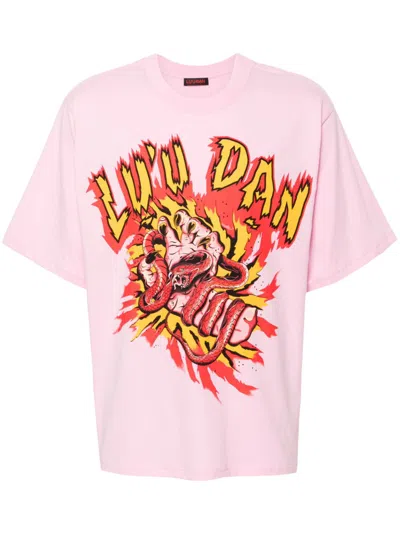 Lựu Đạn Graphic-print Cotton T-shirt In Pink