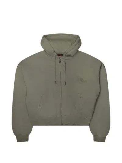 Lựu Đạn Wadded Zip-up Hoodie In Gray
