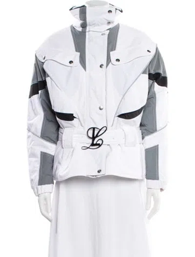 Pre-owned Luar Colorblock Pattern Jacket In Grey/white