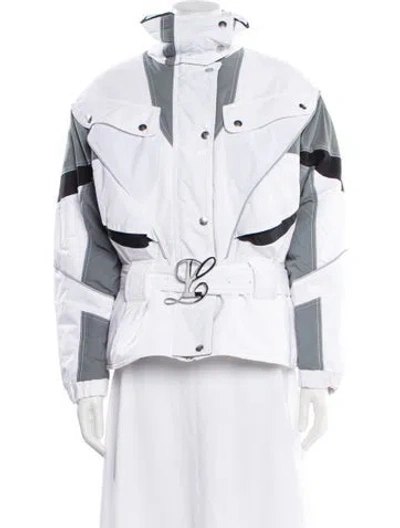 Pre-owned Luar Colorblock Pattern Jacket In Grey/white