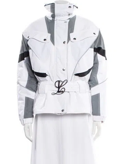 Pre-owned Luar Colorblock Pattern Performance Jacket In White