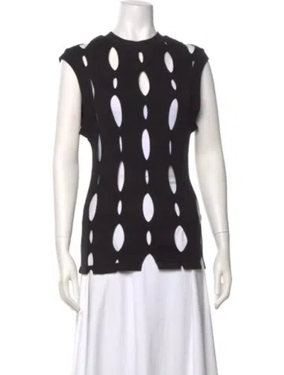 Pre-owned Luar Crew Neck Sleeveless Top In Black