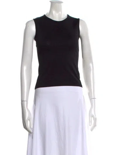 Pre-owned Luar Crew Neck Sleeveless Top In Black