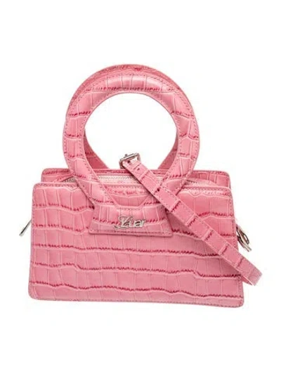 Pre-owned Luar Embossed Leather Top Handle Bag In Pink
