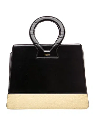 Pre-owned Luar Leather Top Handle Bag In Black