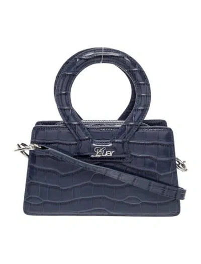 Pre-owned Luar Leather Top Handle Bag In Blue