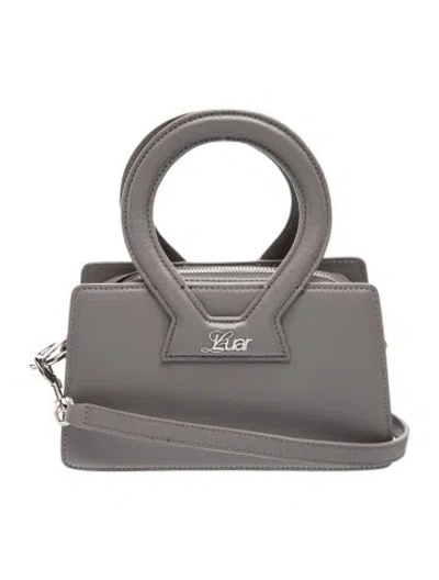 Pre-owned Luar Leather Top Handle Bag In Gray