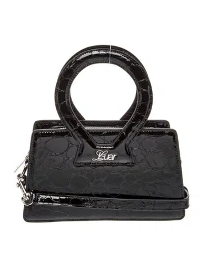 Pre-owned Luar Leather Top Handle Bag In Grey