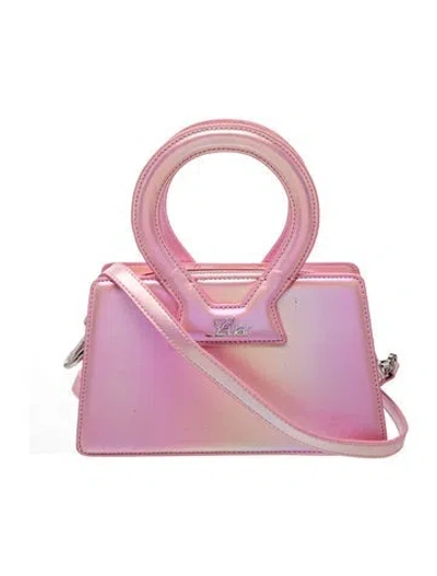 Pre-owned Luar Leather Top Handle Bag In Purple