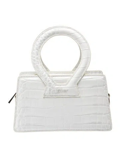 Pre-owned Luar Leather Top Handle Bag In White
