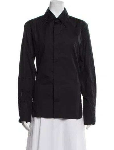 Pre-owned Luar Long Sleeve Button-up Top In Black