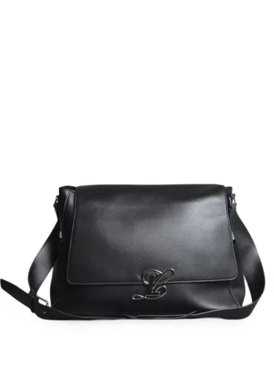 Luar Luna Logo-plaque Foldover Shoulder Bag In Black