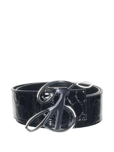 Luar Monogram Logo Belt In Black