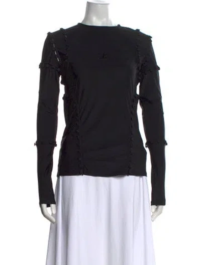 Pre-owned Luar Nylon Crew Neck Top In Black