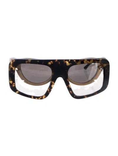 Pre-owned Luar Oversize Tinted Sunglasses In Brown