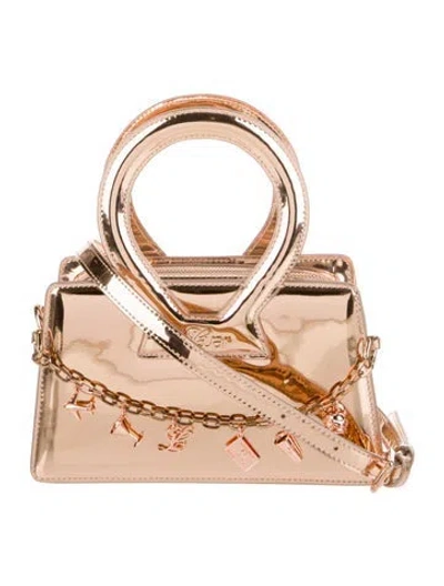 Pre-owned Luar Patent Leather Top Handle Bag In Neutral