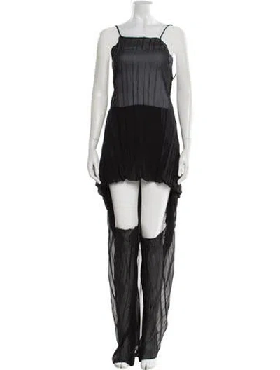 Pre-owned Luar Square Neckline Jumpsuit In Black