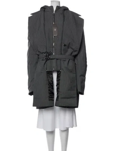 Pre-owned Luar Striped Coat In Grey