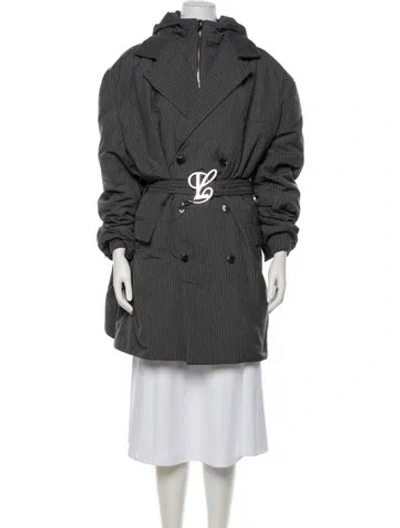 Pre-owned Luar Striped Utility Jacket In Gray