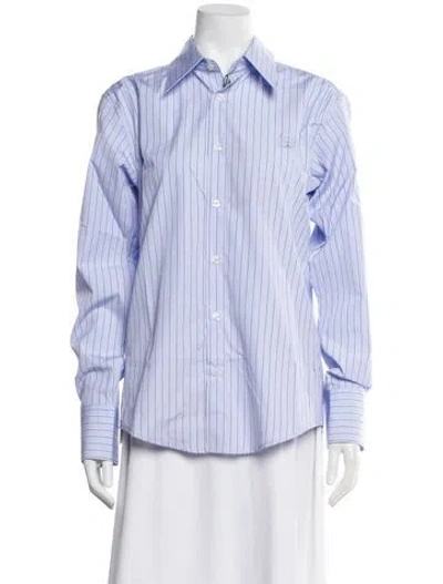 Pre-owned Luar Vintage Striped Button-up Top W/ Tags In Blue