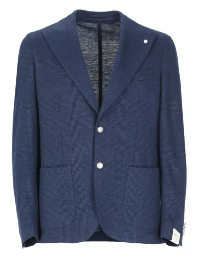 LUBIAM BLUE COTTON AND LINEN JACKET