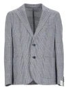 LUBIAM BLUE LINEN AND COTTON JACKET