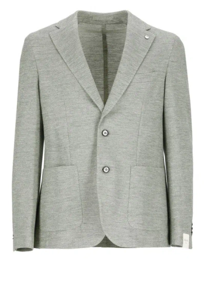 Lubiam Green Linen And Cotton Jacket