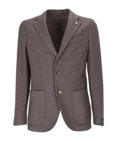Lubiam Long-sleeve Blazer In Gray