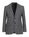 Lubiam Man Blazer Charcoal Size 42 Wool, Cotton, Cashmere In Gray