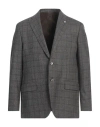 Shop Lubiam Man Blazer Charcoal Size 50 Virgin Wool, Elastane