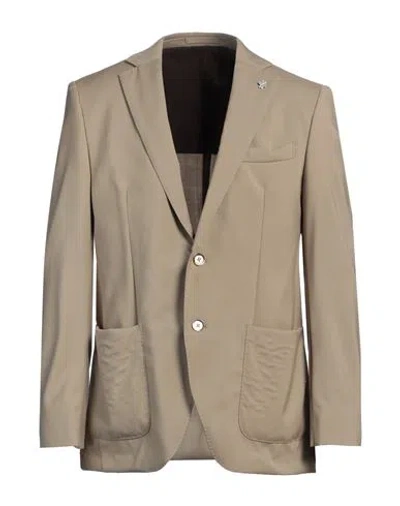 Lubiam Man Blazer Sand Size 48 Virgin Wool In Beige
