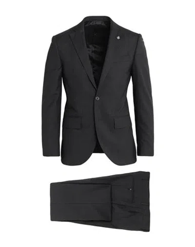Lubiam Man Suit Black Size 36 Virgin Wool