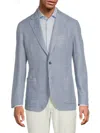 Lubiam Men's Herringbone Linen Blazer