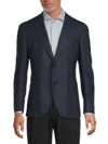Lubiam Men's Plaid Silk & Virgin Wool Sport Coat In Blue Red