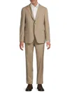 Lubiam Men's Two-button Classic-fit Suit In Brown