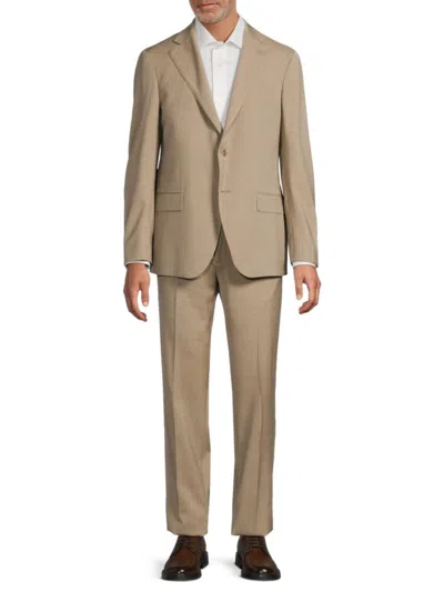 Lubiam Men's Two-button Classic-fit Suit In Brown