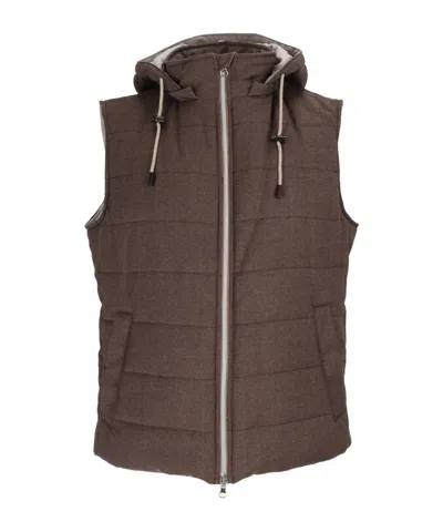 Lubiam Sleeveless Vest In Brown