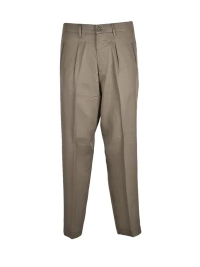 Luca Bertelli Baggy Fit Trousers In Sustainable Lyocell Fabric In Gray