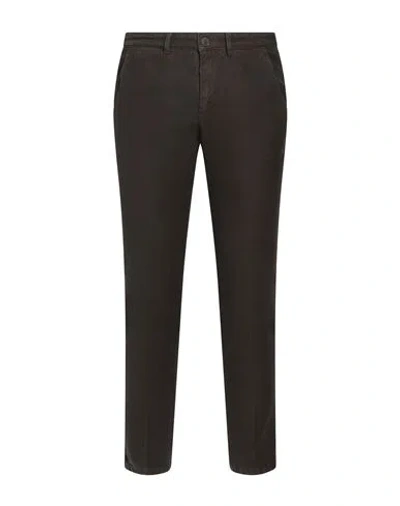 Luca Bertelli Man Pants Dark Brown Size 28 Cotton, Elastane