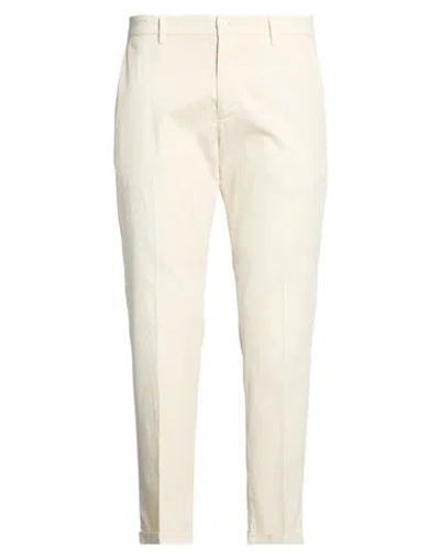Luca Bertelli Man Pants Ivory Size 28 Cotton, Elastane In White