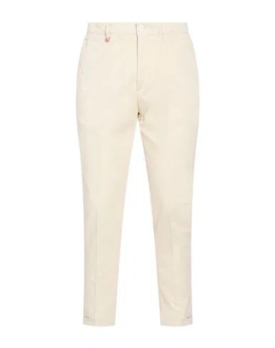 Luca Bertelli Man Pants Ivory Size 28 Cotton, Elastane In Neutral