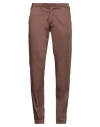 Luca Bertelli Man Pants Light Brown Size 30 Cotton, Elastane In Beige