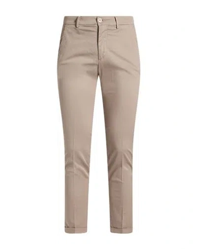 Luca Bertelli Man Pants Taupe Size 28 Cotton, Elastane In Grey