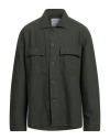 Luca Bertelli Man Shirt Military Green Size 3xl Cotton, Elastane In Multi