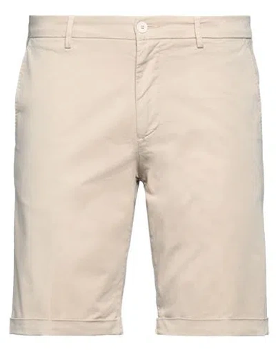 Luca Bertelli Man Shorts & Bermuda Shorts Beige Size 38 Cotton, Elastane